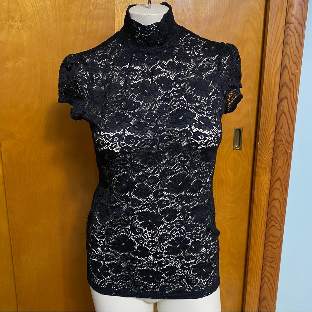Vintage Express Black Lace Top